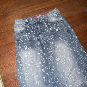 Urban Outfitters Blue Acid Wash Flare Jeans